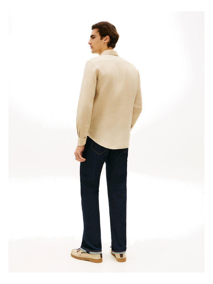 TOMMY HILFIGER Dc Linen Shirt Sandalwood - image 5