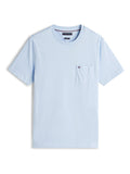 TOMMY HILFIGER Essential Solid Pocket Tee Breezy Blue