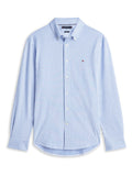 TOMMY HILFIGER Performance Stripe Pique Oxford Regal Blue / White Stripe