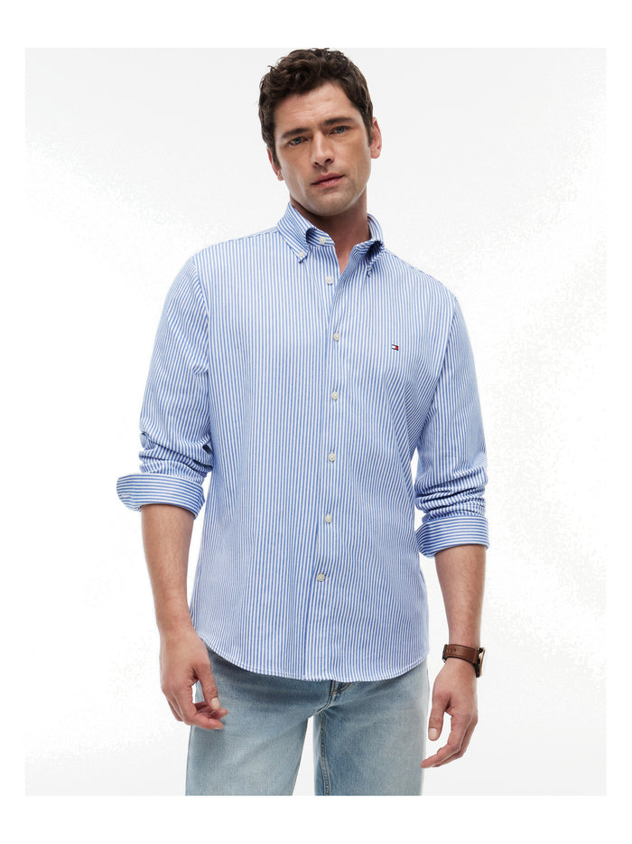 TOMMY HILFIGER Performance Stripe Pique Oxford Regal Blue / White Stripe - image 2