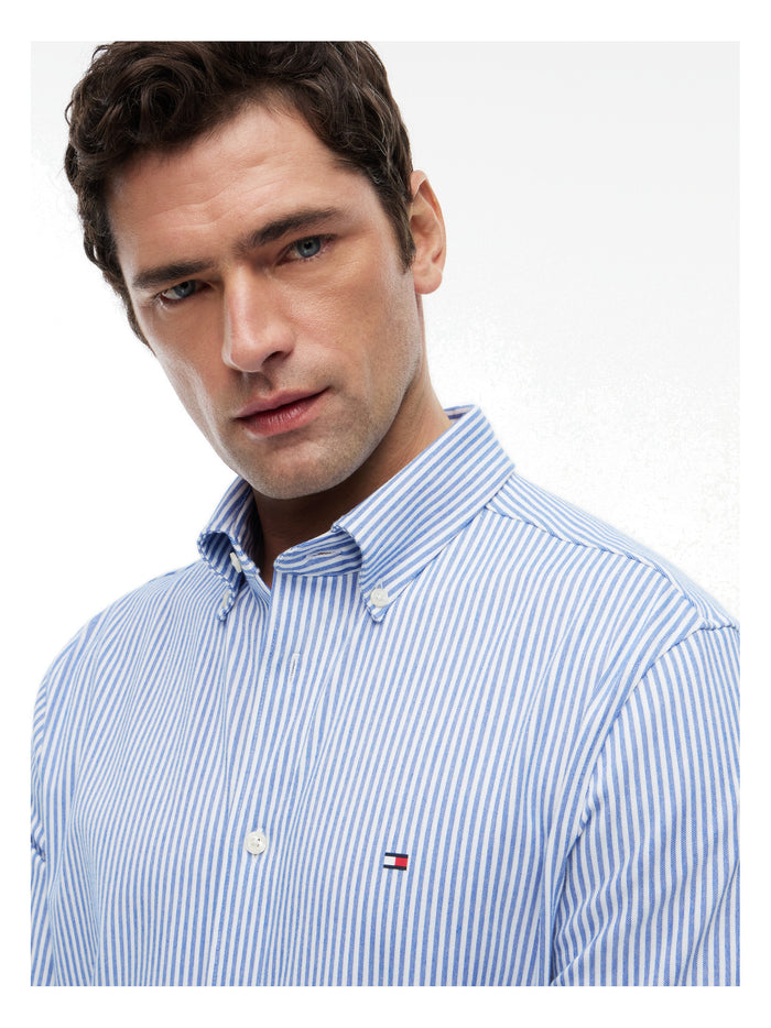 TOMMY HILFIGER Performance Stripe Pique Oxford Regal Blue / White Stripe - image 4