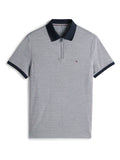 TOMMY HILFIGER Performance Oxford Zip Reg Polo Desert Sky / White
