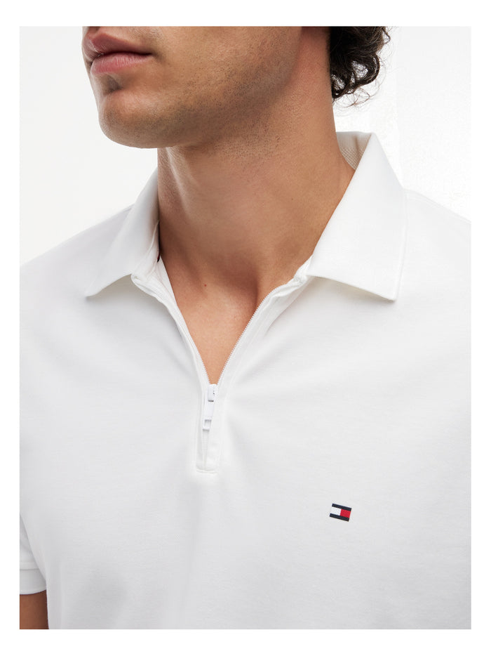TOMMY HILFIGER Performance Oxford Zip Reg Polo White / White - image 4