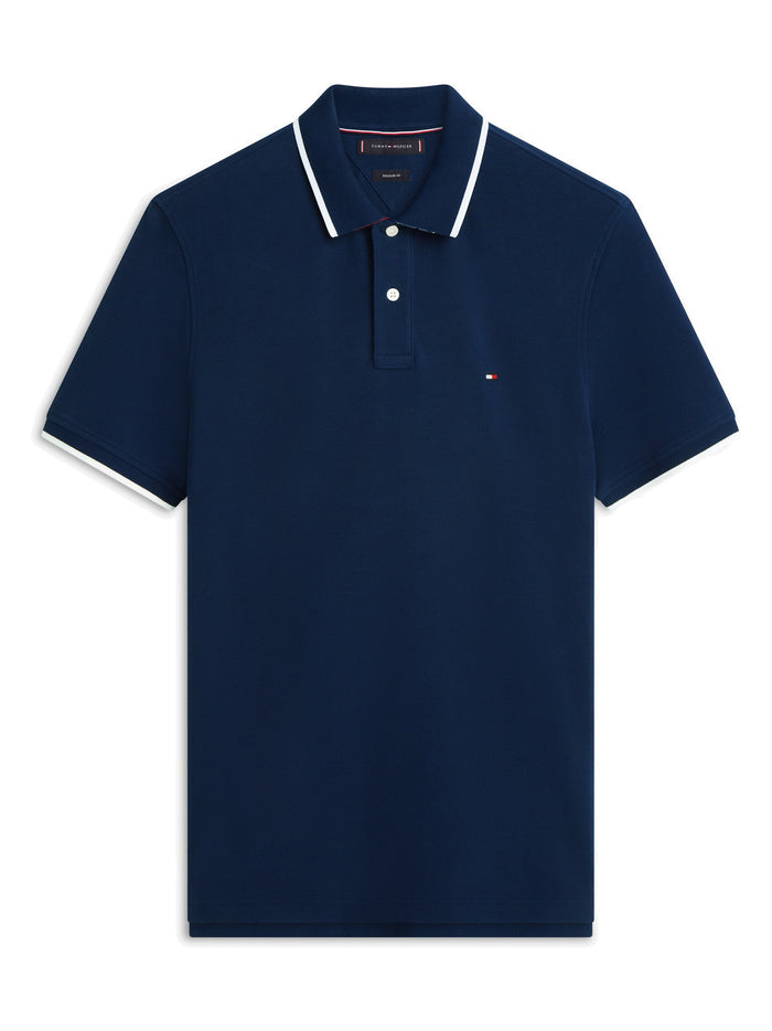 TOMMY HILFIGER Pique Undercollar Reg Polo Carbon Navy