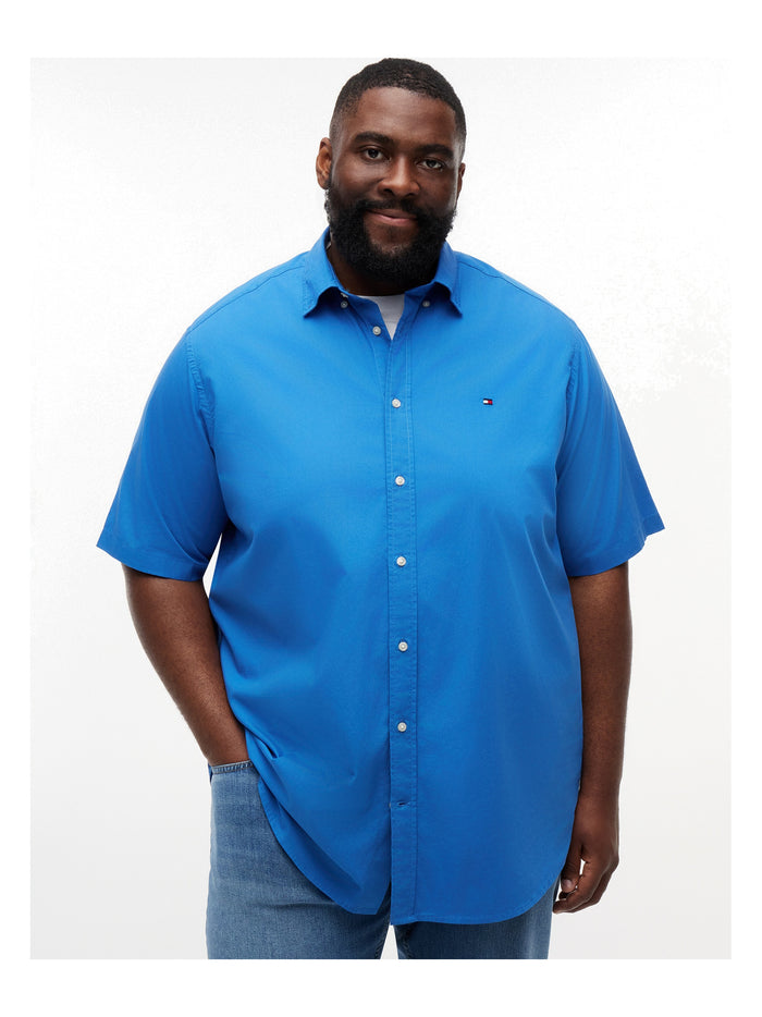 TOMMY HILFIGER Bt-Flex Poplin Solid S/S Shirt-B Blue Orbit - image 2