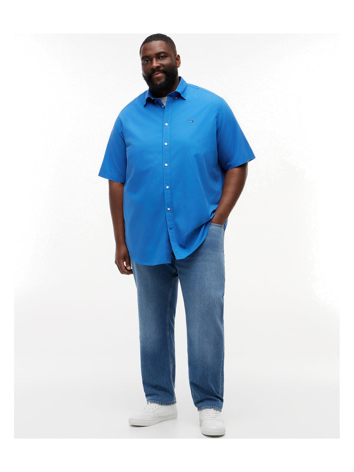 TOMMY HILFIGER Bt-Flex Poplin Solid S/S Shirt-B Blue Orbit - image 3