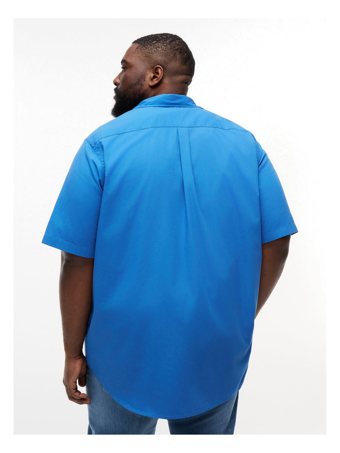 TOMMY HILFIGER Bt-Flex Poplin Solid S/S Shirt-B Blue Orbit - image 5