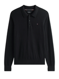 TOMMY HILFIGER Polo Collar Jumper with Cashmere Black
