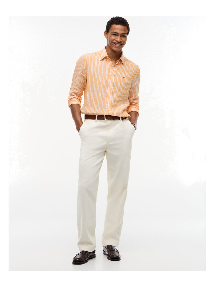 TOMMY HILFIGER Linen Bengal Stripe Rf Shirt Orange Flash / Stripe - image 3