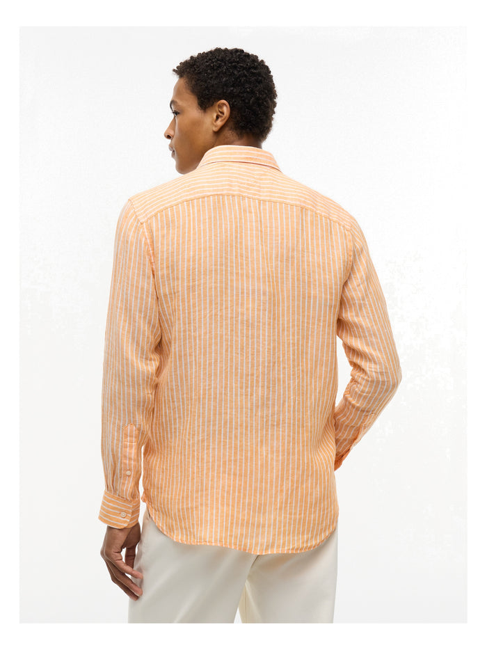 TOMMY HILFIGER Linen Bengal Stripe Rf Shirt Orange Flash / Stripe - image 5