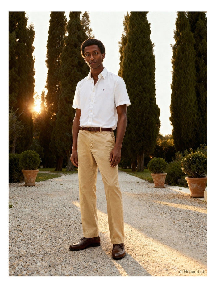 TOMMY HILFIGER Core Flex Poplin Solid S/S Shirt Optic White - image 6