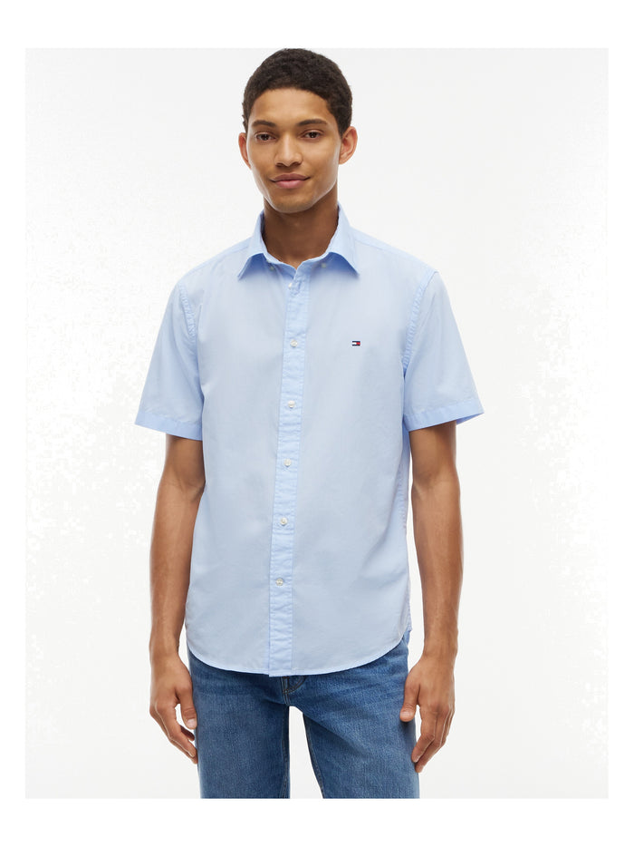 TOMMY HILFIGER Core Flex Poplin Solid S/S Shirt Sweet Blue - image 2