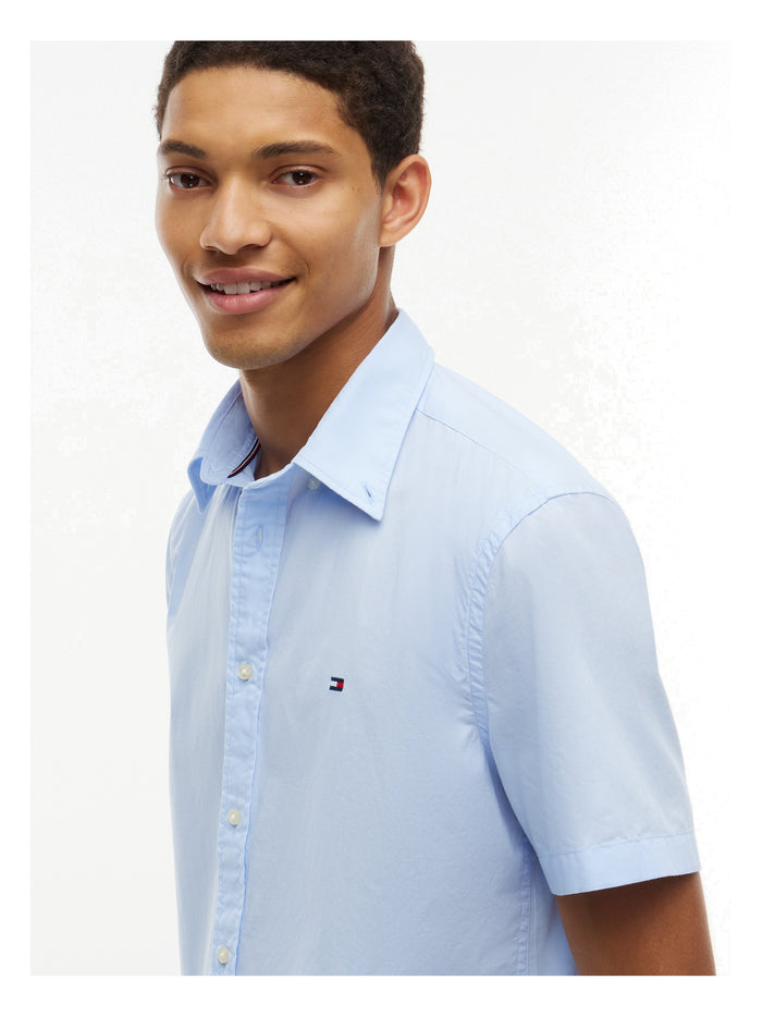 TOMMY HILFIGER Core Flex Poplin Solid S/S Shirt Sweet Blue - image 4