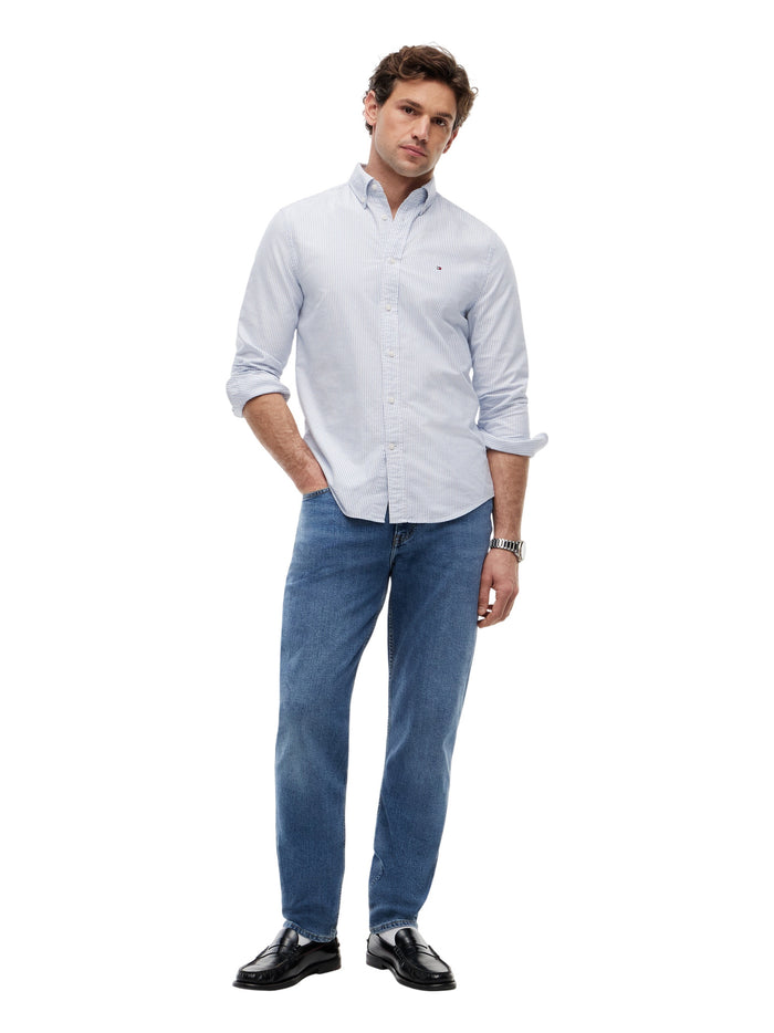 TOMMY HILFIGER Heritage Oxford Stripe Rf Shirt Shirt Blue / White - image 3