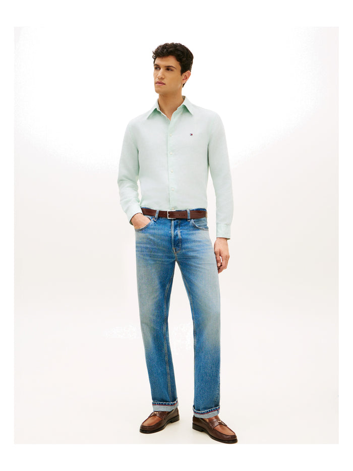 TOMMY HILFIGER Linen Blend Dobby Rf Shirt Crushed Mint - image 4