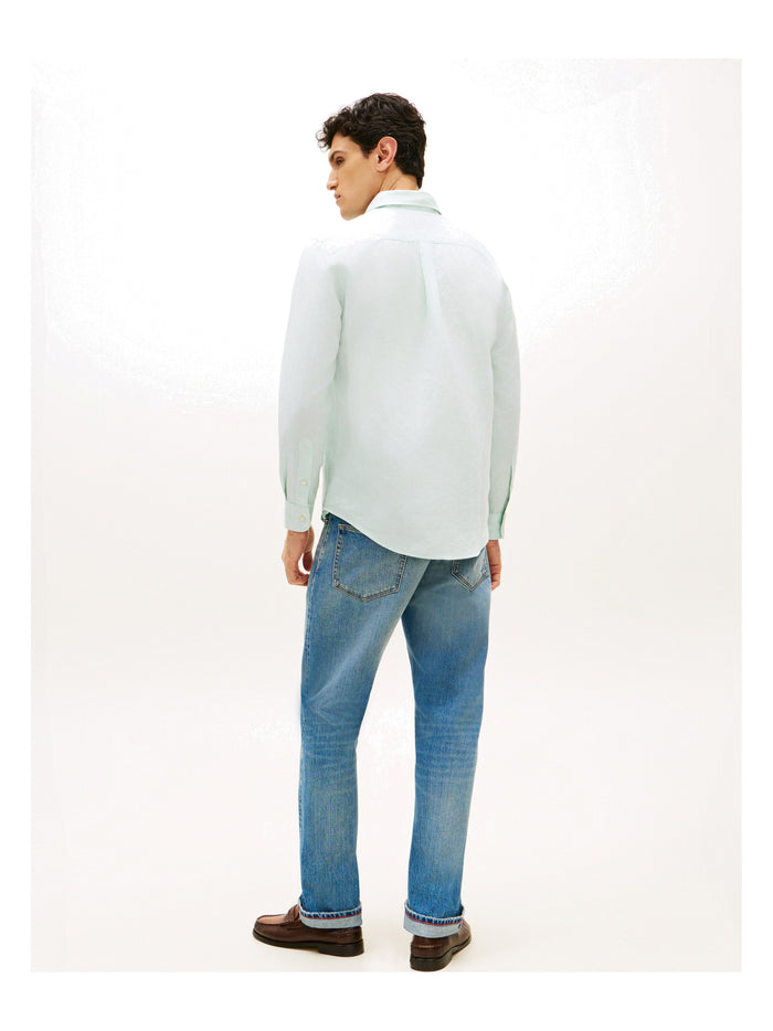 TOMMY HILFIGER Linen Blend Dobby Rf Shirt Crushed Mint - image 5