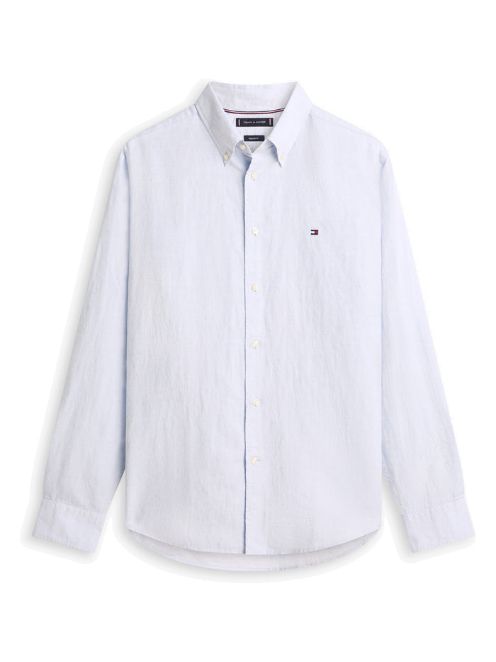 TOMMY HILFIGER Linen Blend Dobby Rf Shirt Sweet Blue