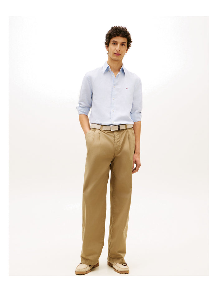 TOMMY HILFIGER Linen Blend Dobby Rf Shirt Sweet Blue - image 4