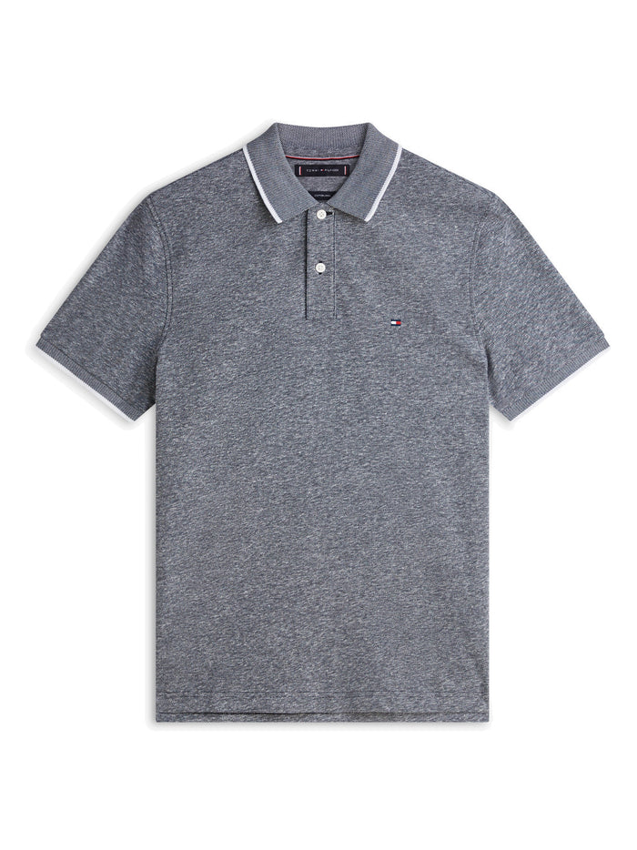 TOMMY HILFIGER Cotton Linen Pique Reg Polo Desert Sky