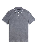 TOMMY HILFIGER Cotton Linen Pique Reg Polo Desert Sky