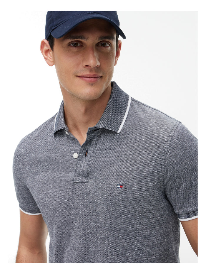 TOMMY HILFIGER Cotton Linen Pique Reg Polo Desert Sky - image 4