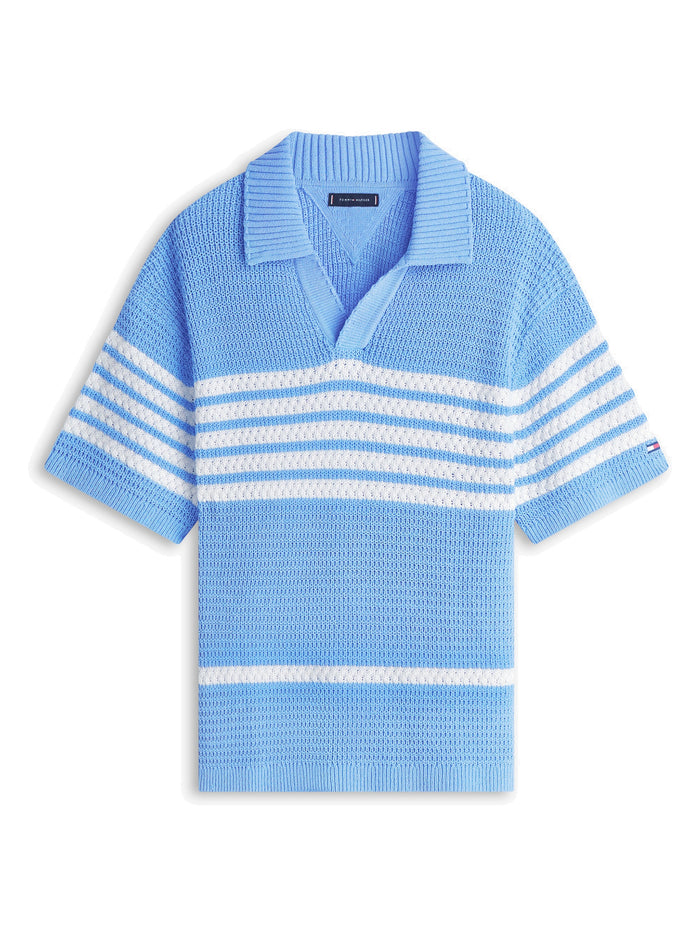 TOMMY HILFIGER T1 Ss Jonny Collar Rugby Bluebell