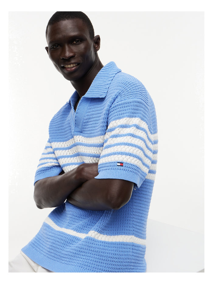 TOMMY HILFIGER T1 Ss Jonny Collar Rugby Bluebell - image 4