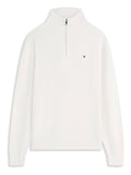 TOMMY HILFIGER Seasonal Structure Zip Mock Ivory Petal - image 6