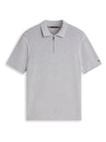 TOMMY HILFIGER Seasonal Structure Ss Zip Polo Light Grey Heather