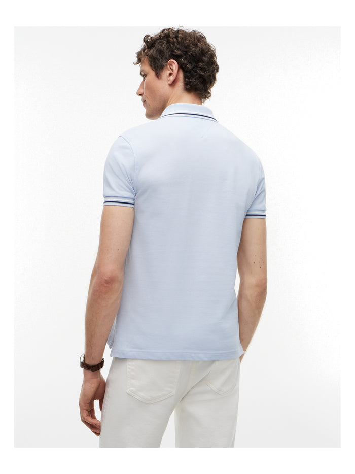 TOMMY HILFIGER Tipped Slim Fit Seasonal Polo Breezy Blue - image 5