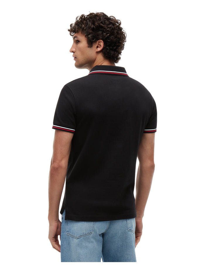 TOMMY HILFIGER Tipped Slim Fit Polo Black - image 5