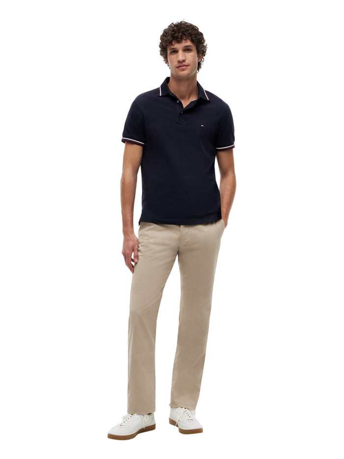 TOMMY HILFIGER Tipped Slim Fit Polo Desert Sky - image 3