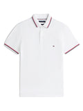 TOMMY HILFIGER Tipped Slim Fit Polo White