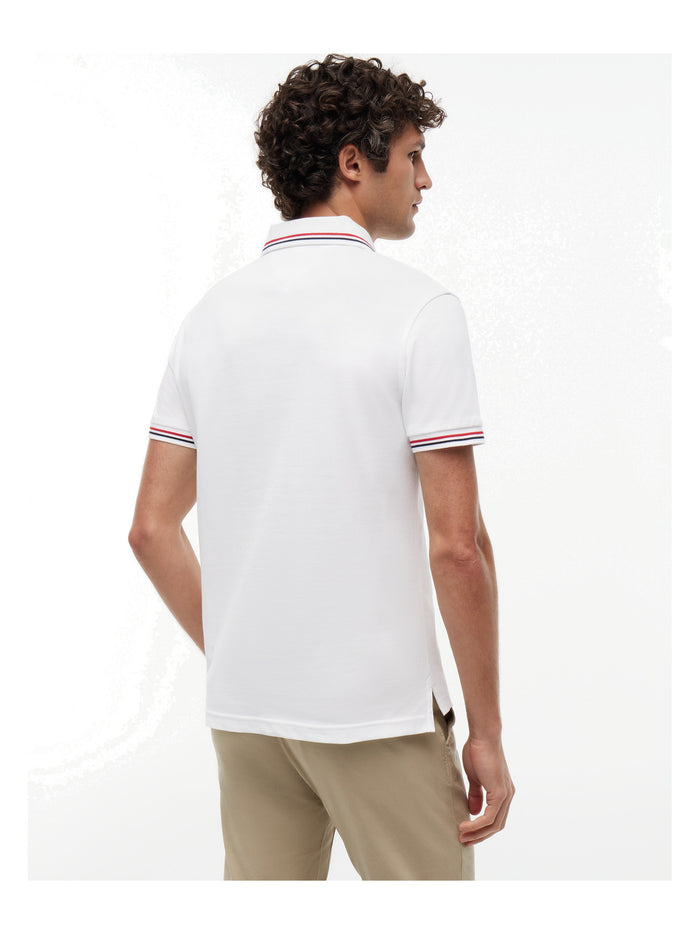 TOMMY HILFIGER Tipped Slim Fit Polo White - image 5