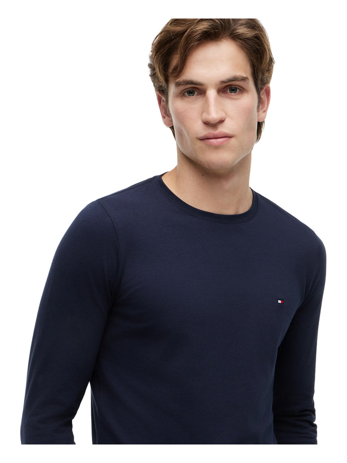 TOMMY HILFIGER Stretch Slim Fit Long Sleeve Tee Desert Sky - image 4