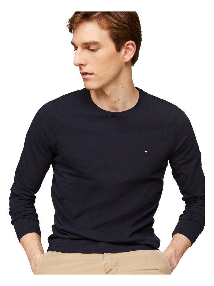 TOMMY HILFIGER Stretch Slim Fit Long Sleeve Tee Desert Sky - image 5