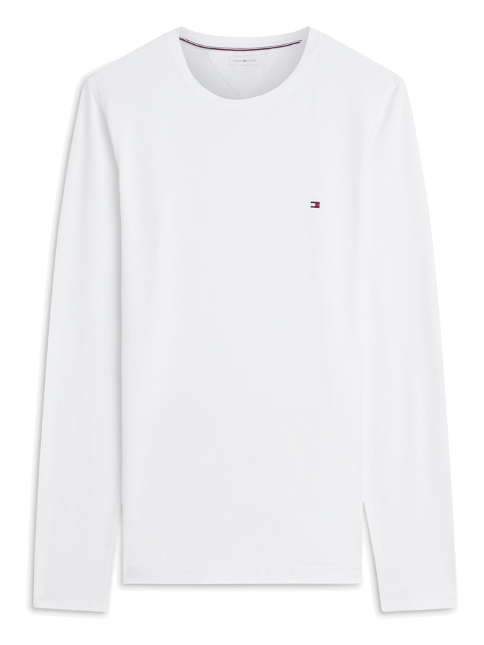 TOMMY HILFIGER Stretch Slim Fit Long Sleeve Tee White - image 7