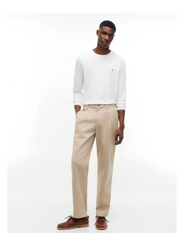 TOMMY HILFIGER Stretch Slim Fit Long Sleeve Tee White - image 3