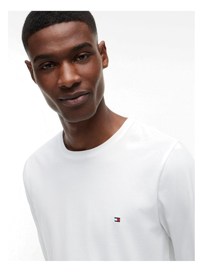 TOMMY HILFIGER Stretch Slim Fit Long Sleeve Tee White - image 4