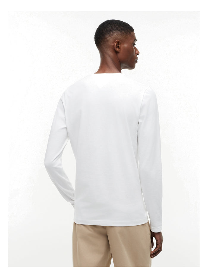 TOMMY HILFIGER Stretch Slim Fit Long Sleeve Tee White - image 5