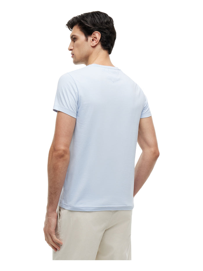 TOMMY HILFIGER Stretch Slim Fit Tee Breezy Blue - image 5