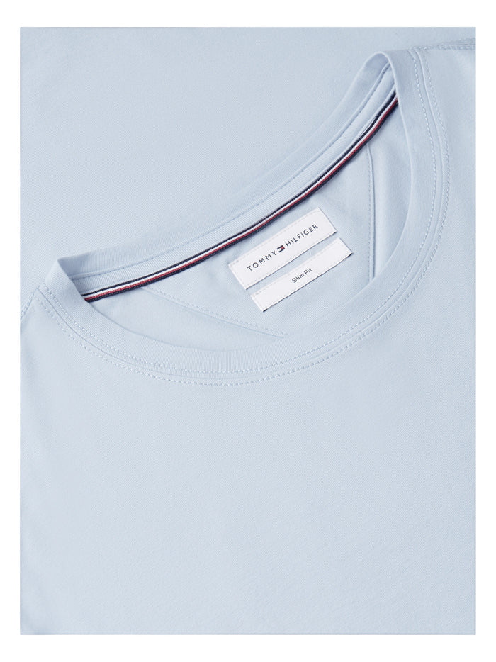 TOMMY HILFIGER Stretch Slim Fit Tee Breezy Blue