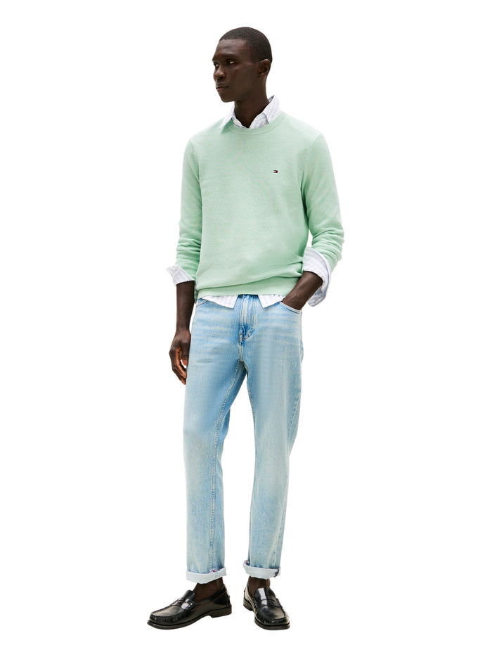 TOMMY HILFIGER Essential Structure Crew Neck Minty Essence Heather - image 4