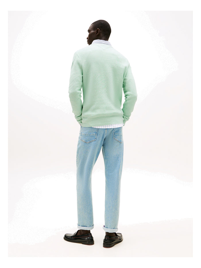 TOMMY HILFIGER Essential Structure Crew Neck Minty Essence Heather - image 5