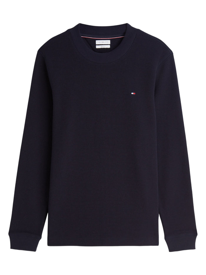 TOMMY HILFIGER Textured Ls Tee Desert Sky