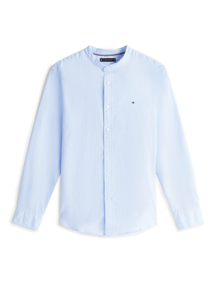 TOMMY HILFIGER Flex Poplin Solid Stand Rf Shirt Sweet Blue