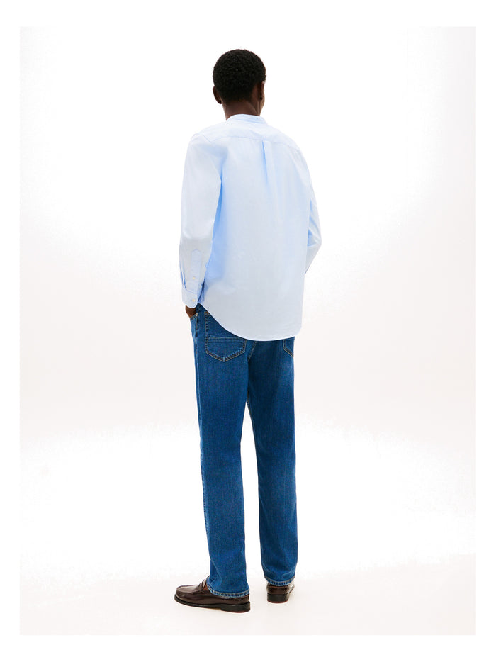 TOMMY HILFIGER Flex Poplin Solid Stand Rf Shirt Sweet Blue - image 5