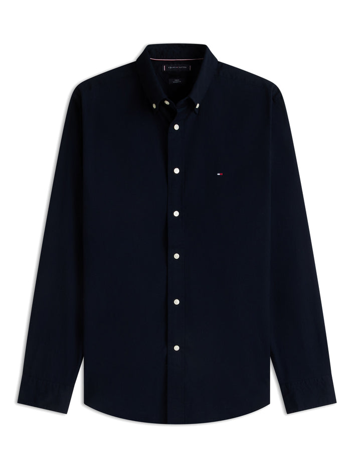 TOMMY HILFIGER Core Flex Poplin Solid Rf Shirt Navy Blue