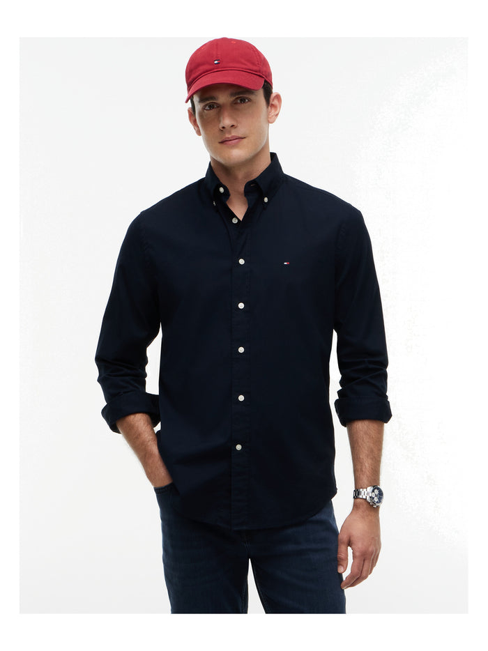 TOMMY HILFIGER Core Flex Poplin Solid Rf Shirt Navy Blue - image 2