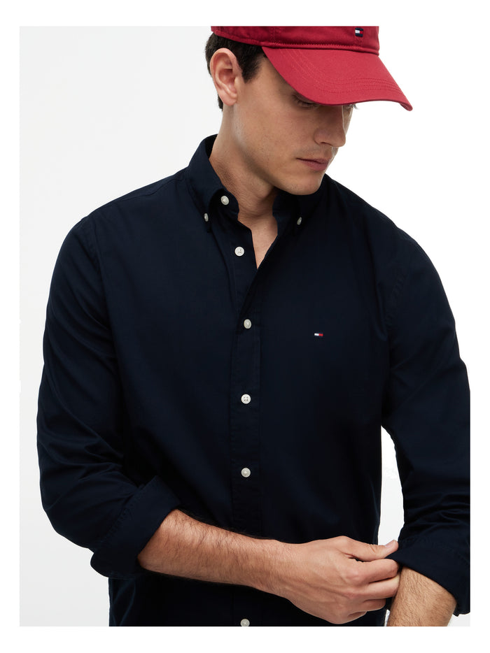 TOMMY HILFIGER Core Flex Poplin Solid Rf Shirt Navy Blue - image 4